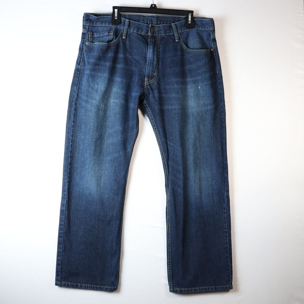 Levis 514 Jeans Mens 40X30 Dark Wash Blue Slim Fit Straight Leg Stretch
